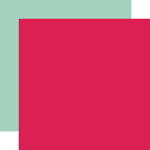 Dark Pink / Light Teal Coordinating Solid DS Paper (1 Sheet)