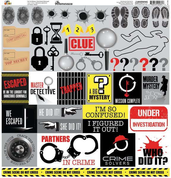 Reminisce Get a Clue 12X12 Sticker