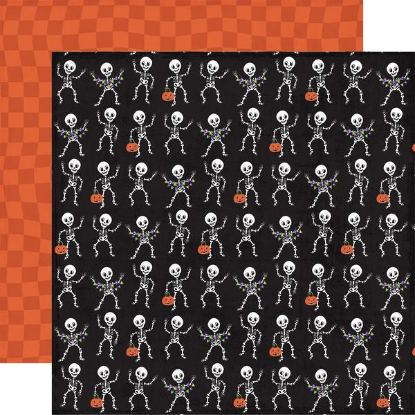 Echo Park Ghosts And Goblins Partying Skeletons 12x12 DS DS Patterned Paper (1 Sheet)