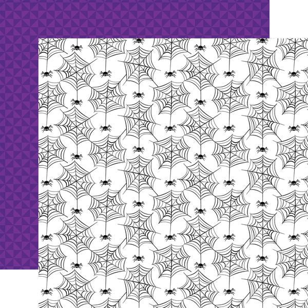 Echo Park Ghosts And Goblins Haunting Webs 12x12 DS DS Patterned Paper (1 Sheet)