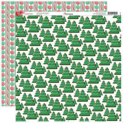 Reminisce Gingerbread Lane: Cookie Cutter DS Paper (1 Sheet)
