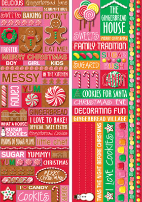 Reminisce Gingerbread Lane Stickers : 2 sheets