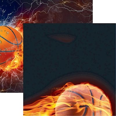 Reminisce Game Day Basketball: Basketball DS Paper (1 Sheet)