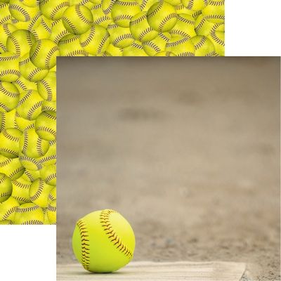 Reminisce Game Day Softball: Home Plate D DS Paper (1 Sheet)