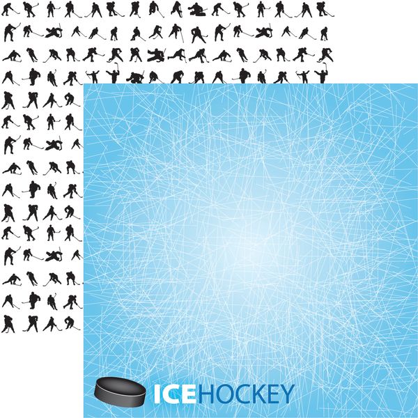 Reminisce Game Day Hockey: Ice Hockey DS DS Paper (1 Sheet)