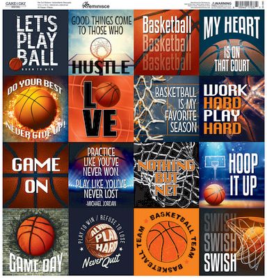 Reminisce Game Day Basketball sticker