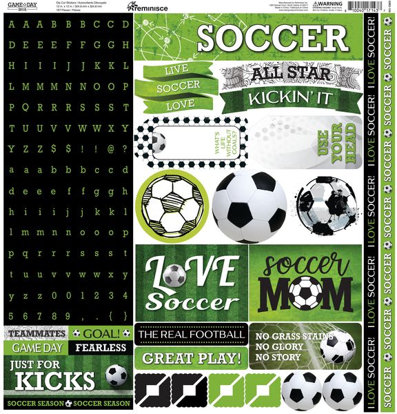 Reminisce Game Day Soccer Stickers