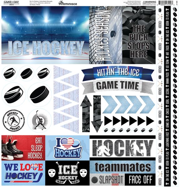 Reminisce Game Day Hockey stickers