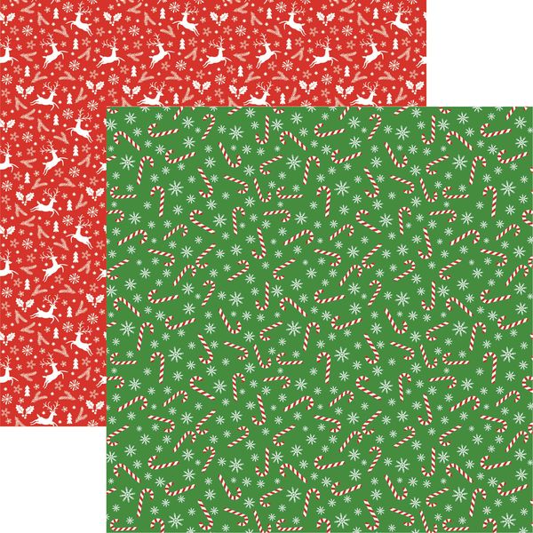 Reminisce Gnome for Christmas: Candy Cane DS Paper (1 Sheet)