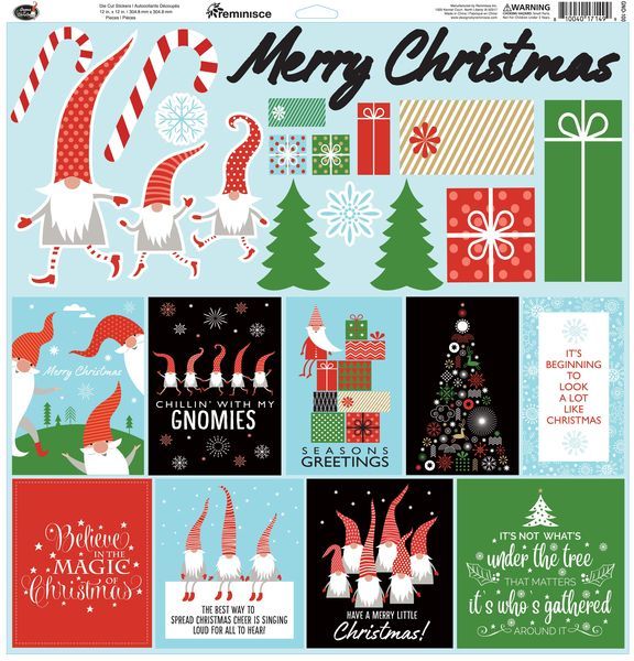 Reminisce Gnome for Christmas: Stickers