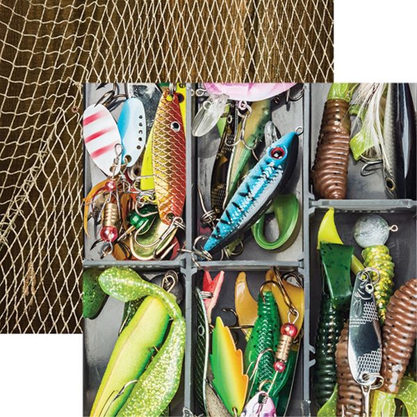 Reminisce Gone Fishing: Lures Galore DS Paper (1 Sheet)