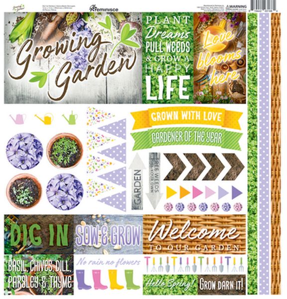 Reminisce Growing Garden 12x12 Sticker