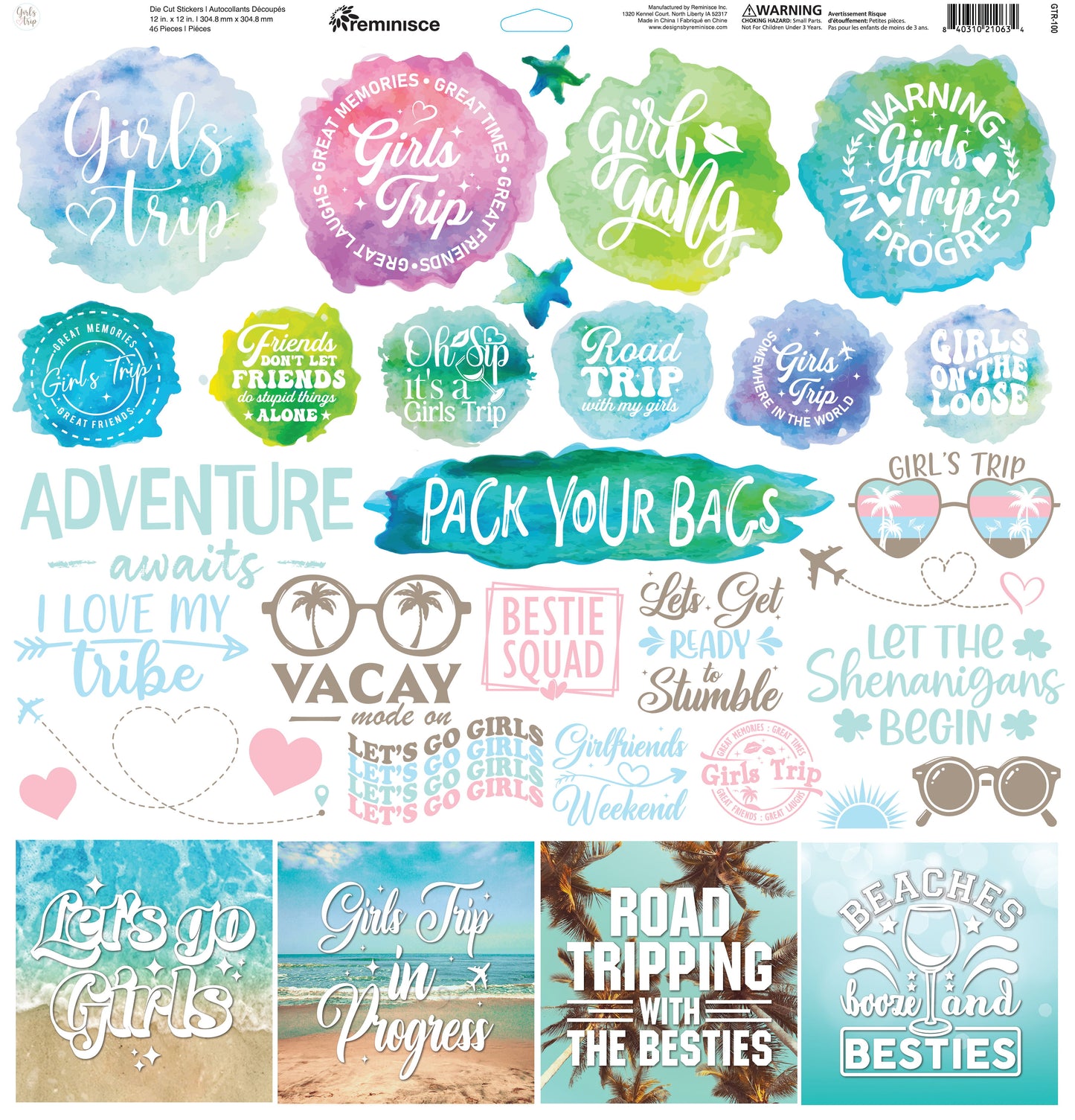 Reminisce Girls Trip 12x12 Sticker