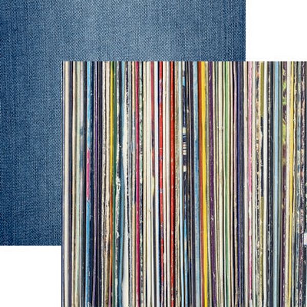 Reminisce Good Vibes: Stack of Vinyl Records DS Paper (1 Sheet)