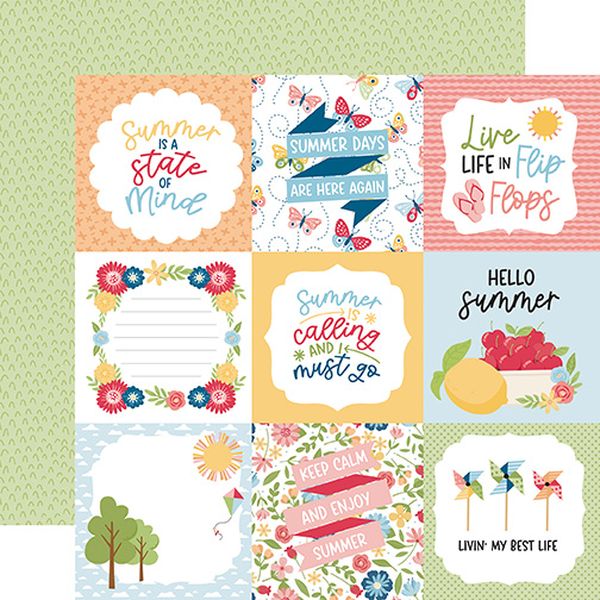 Echo Park Have a Great Summer 4x4 Journaling Cards