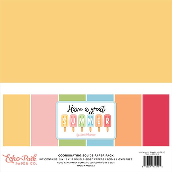 Echo Park Have A Great Summer Solids Kit