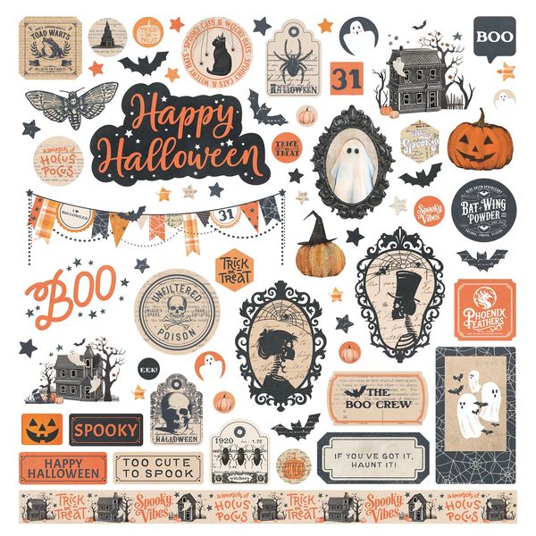 PhotoPlay Halloween Junque 12"X12" Stickers
