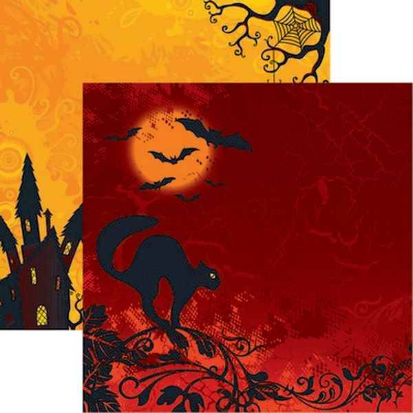 Reminisce Halloween Night: Black Cat DS Paper (1 Sheet)