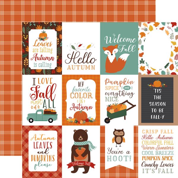 Echo Park Happy Fall 3x4 Journaling Cards