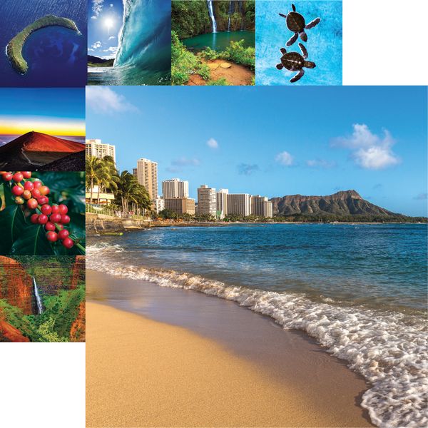 Reminisce Hawaii: Waikiki & Diamond Head DS Paper (1 Sheet)