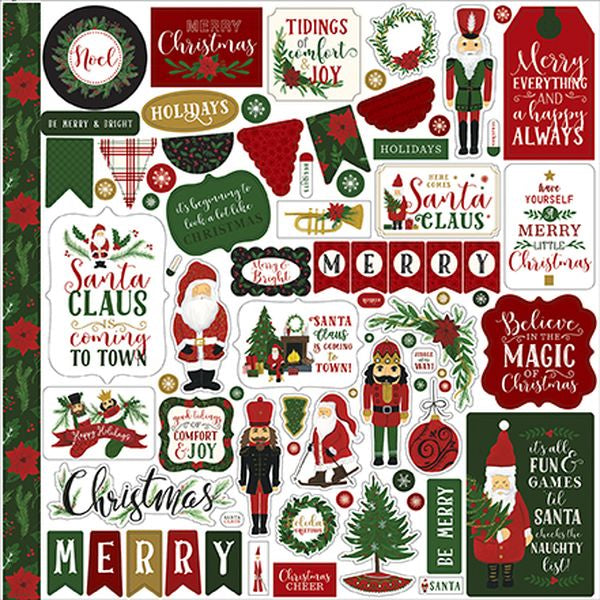 Here Comes Santa Claus Element Stickers