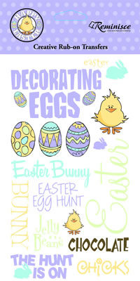 Reminisce Happy Easter Rub Ons