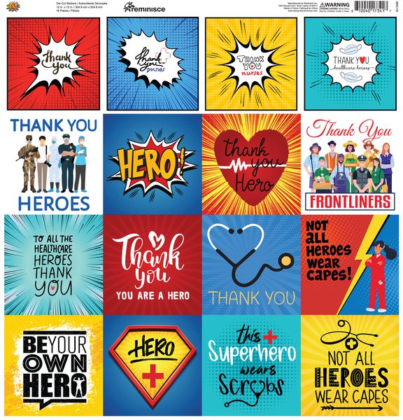 Reminisce Hero 12X12 Sticker