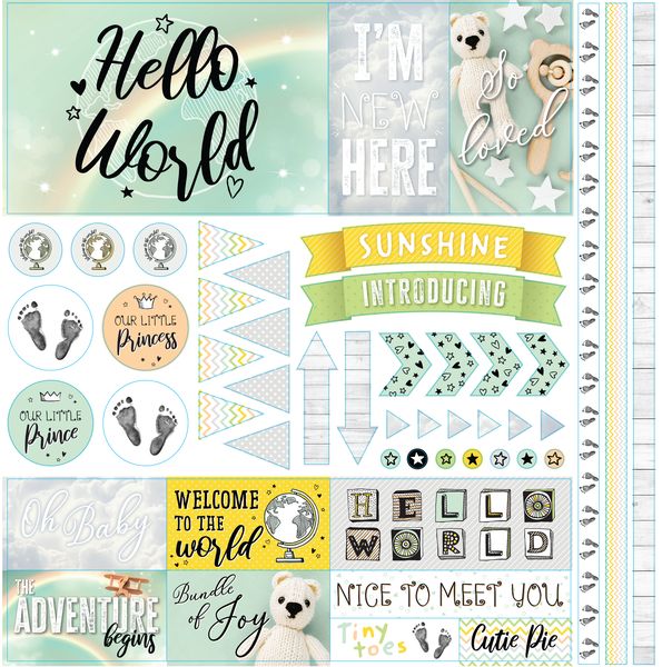 Reminisce Hello World Element Stickers