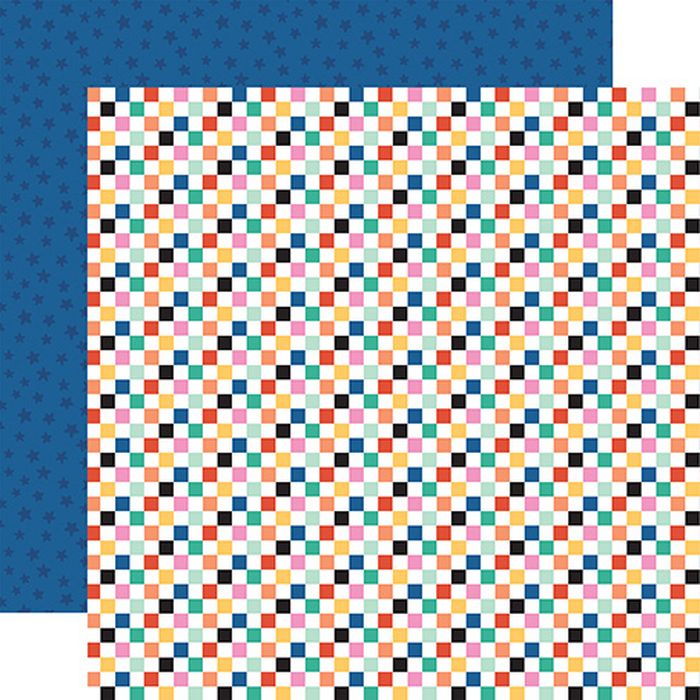Echo Park - Hip Hip Hooray Checkerboard Cheer 12x12 DS Patterned Paper (1 Sheet)