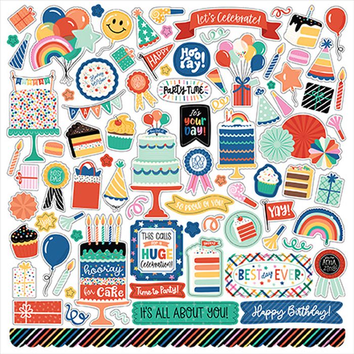 Echo Park Hip Hip Hooray Element Sticker