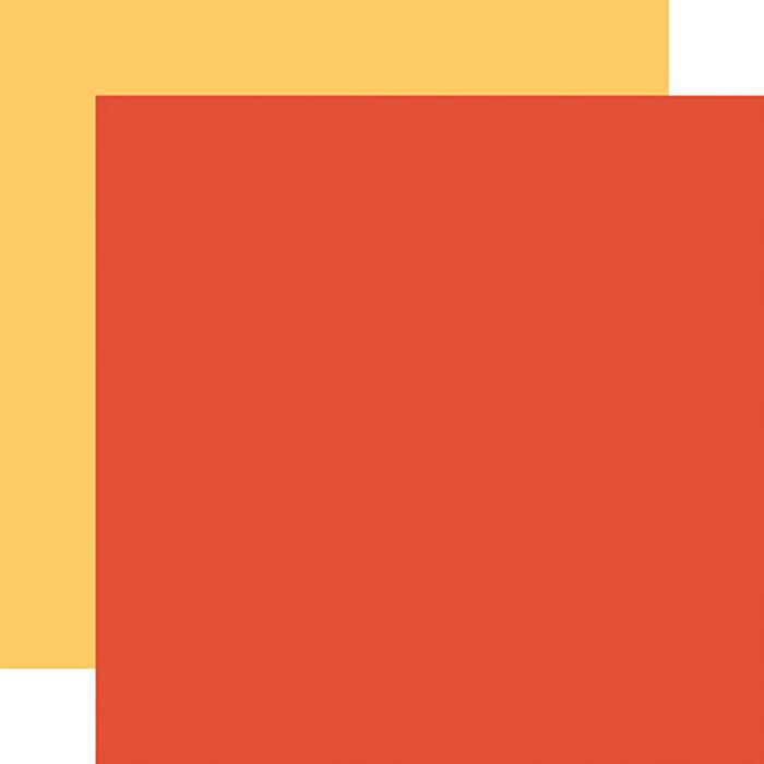 Echo Park - Hip Hip Hooray Red / Yellow 12x12 Coordinating Solid Paper (1 Sheet)