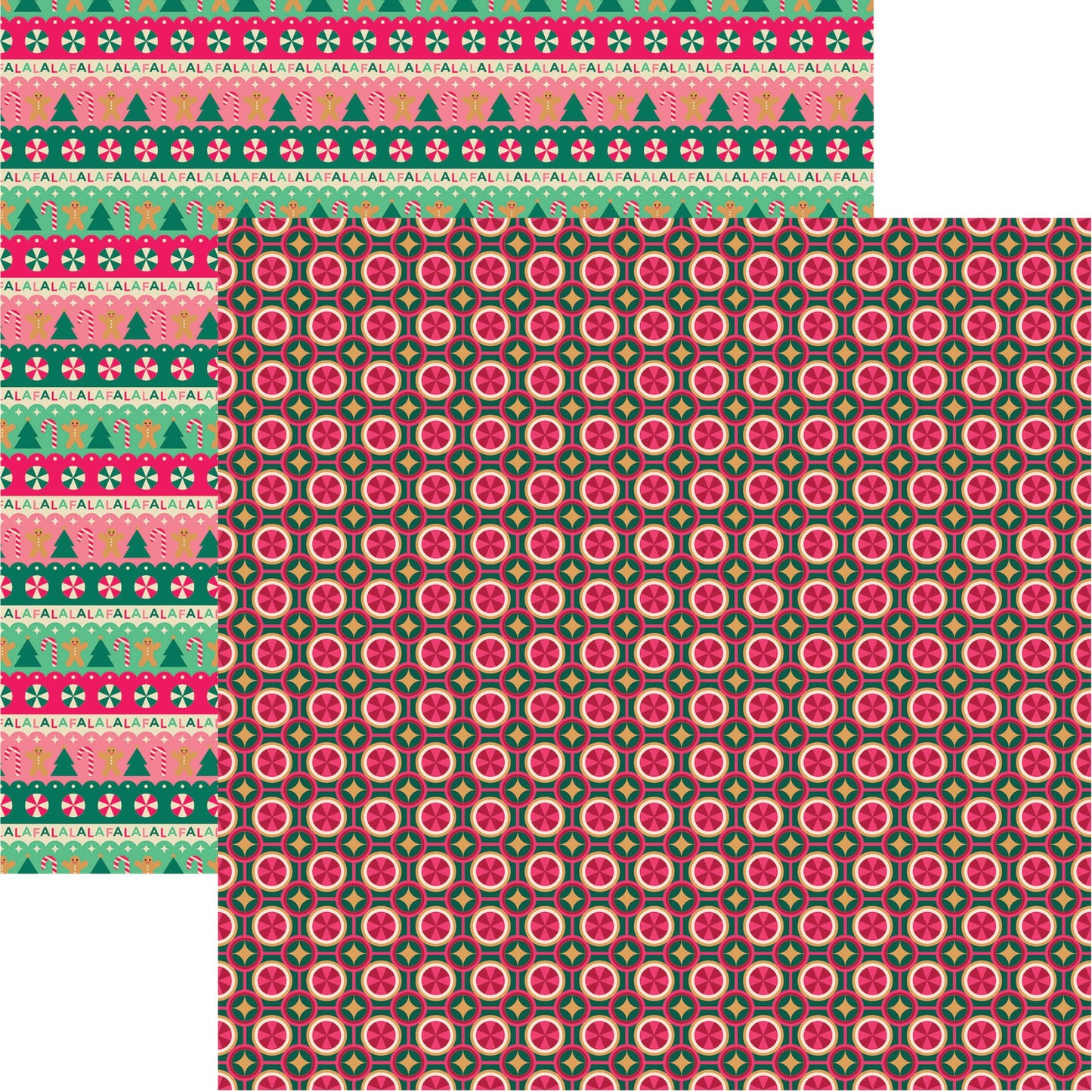 Reminisce Holly Jolly: Fa La La DS Paper (1 Sheet)