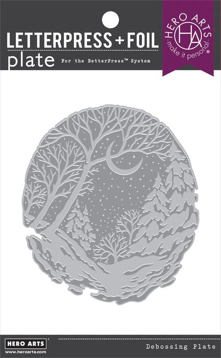 Hero Arts Letterpress & Foil Plate-Winter Forest