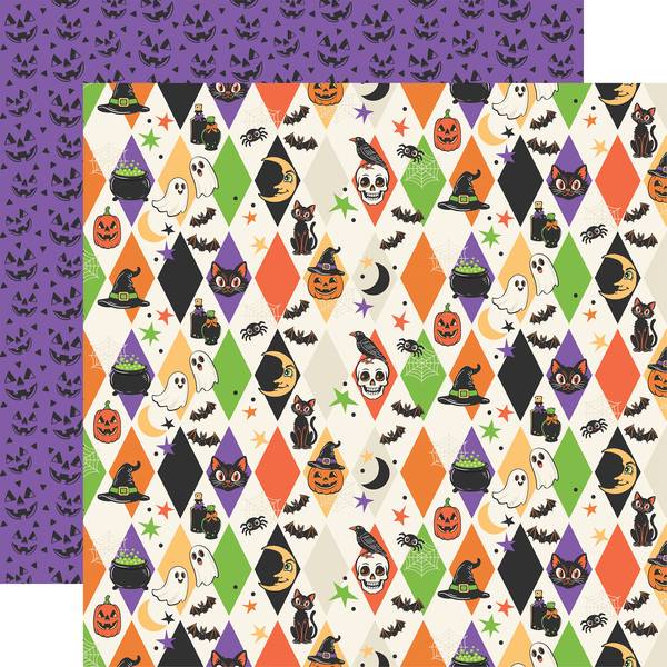 Echo Park Halloween Parade: Halloween Friends 12x12 DS Paper (1 Sheet)