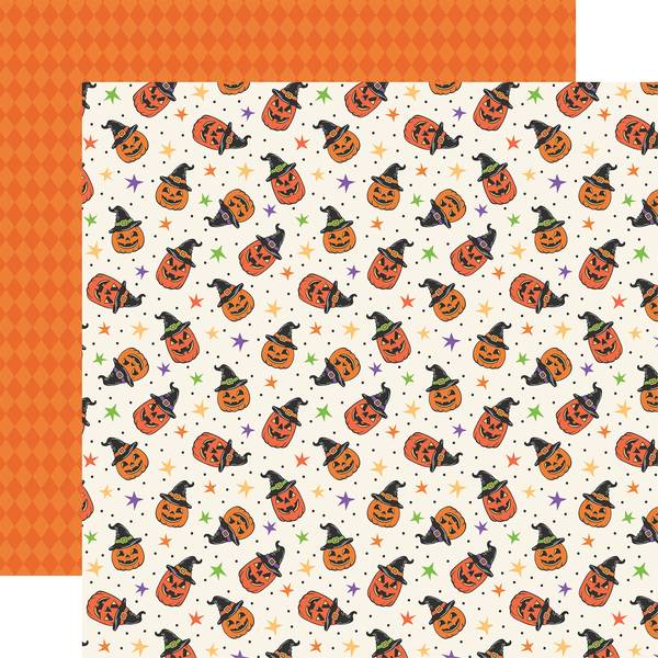 Echo Park Halloween Parade: Jack-O-Lantern Party 12x12 DS Paper (1 Sheet)