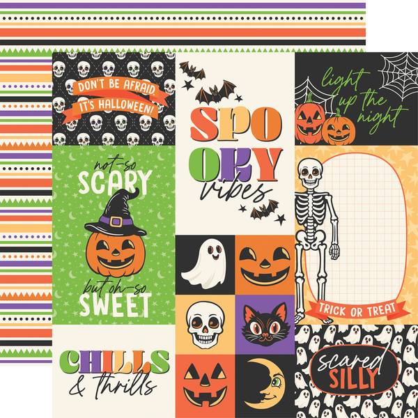 Echo Park Halloween Parade: Multi Journaling Cards 12x12 DS Paper (1 Sheet)