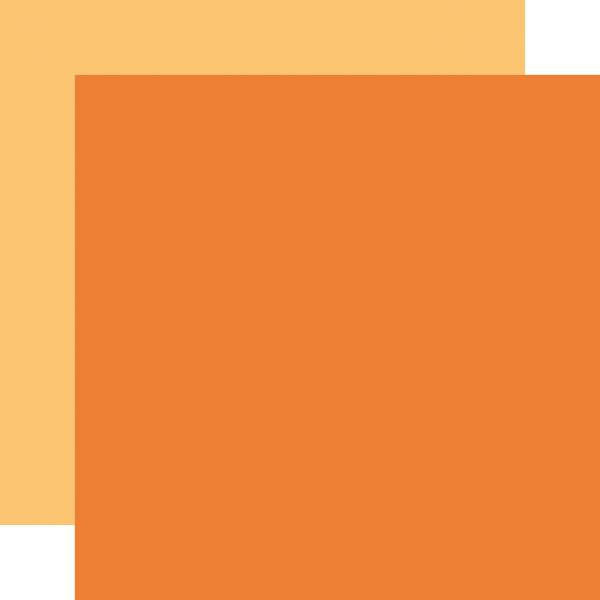Echo Park Halloween Parade: Orange / Yellow 12x12 DS Coordinating Solid Paper (1 Sheet)