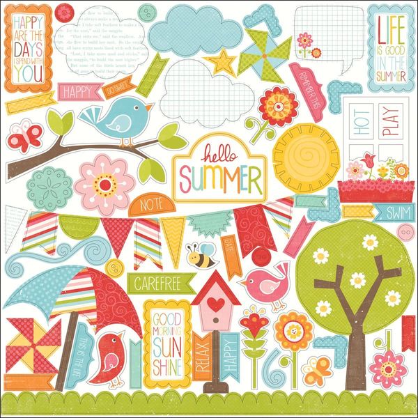Echo Park Hello Summer Element Sticker
