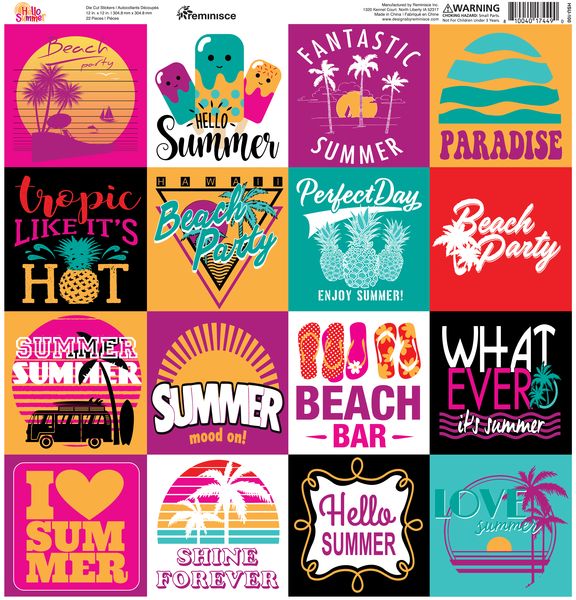 Reminisce Hello Summer Stickers