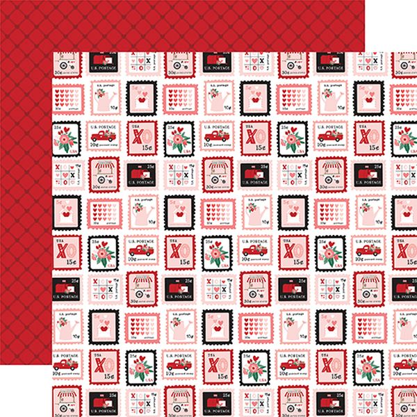 Hello Valentine Love Letter Stamps