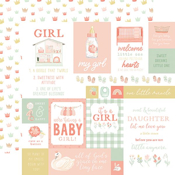 It's A Girl Multi Journaling Cards