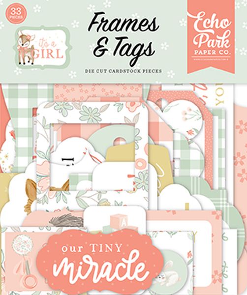 It's A Girl- Frames & Tags