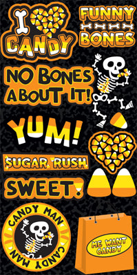 Reminisce I Heart Candy - Chipboard Stickersck