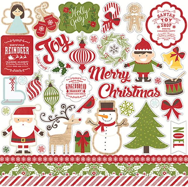 I Love Christmas Element Sticker