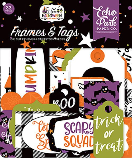 DISC - I Love Halloween Frames & Tags