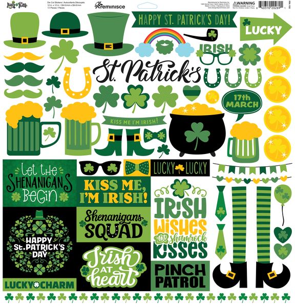 Reminisce Irish Kiss 12x12 Sticker Sheet