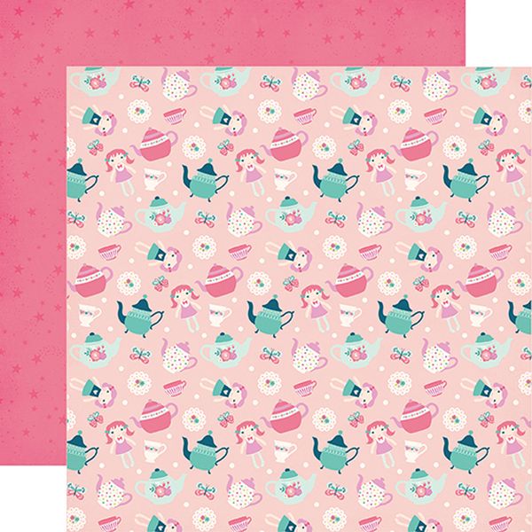 Echo Park Imagine That Girl Tea Time 12x12 DS Paper (1 Sheet)
