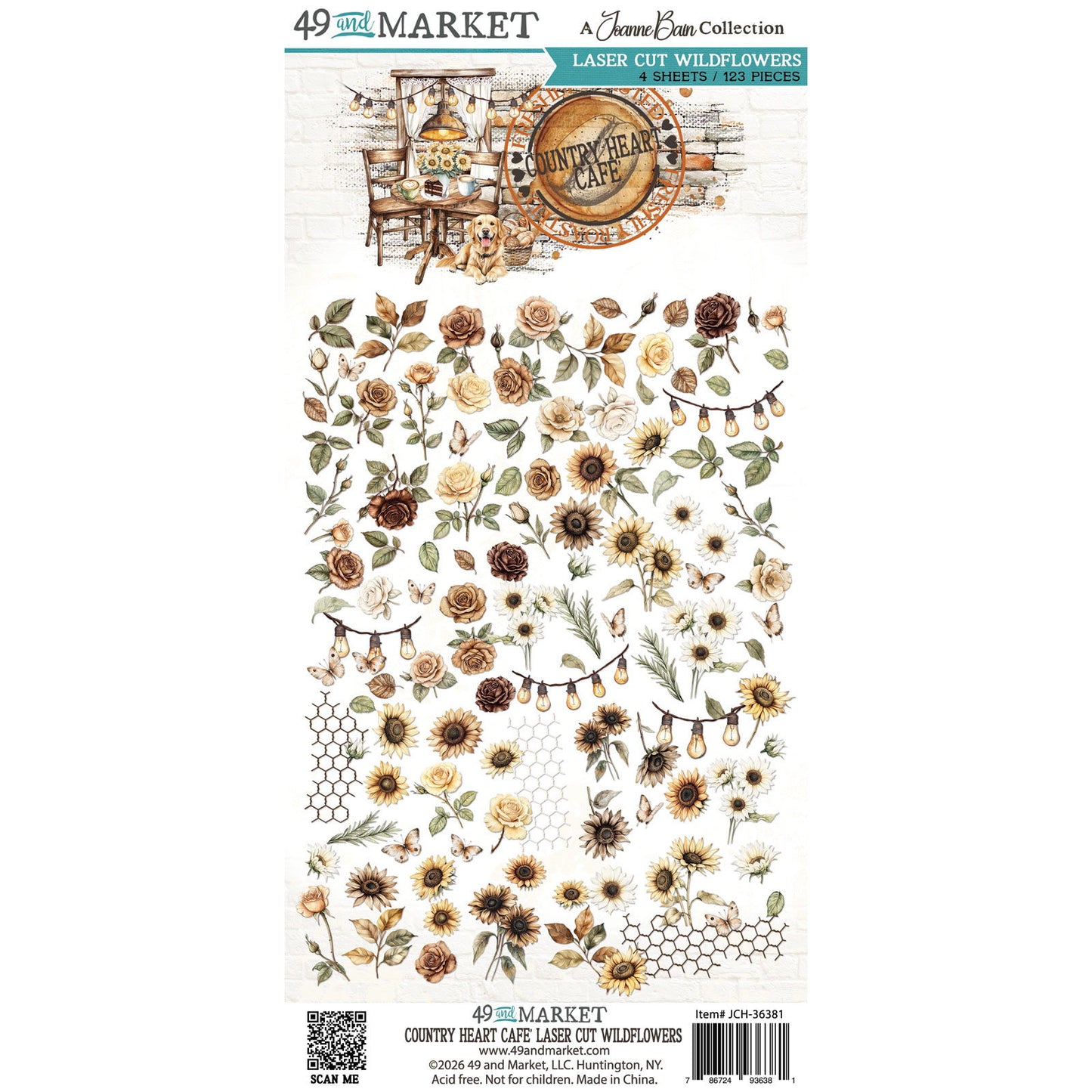 49 And Market Laser Cut Wildflowers-Country Heart Cafe