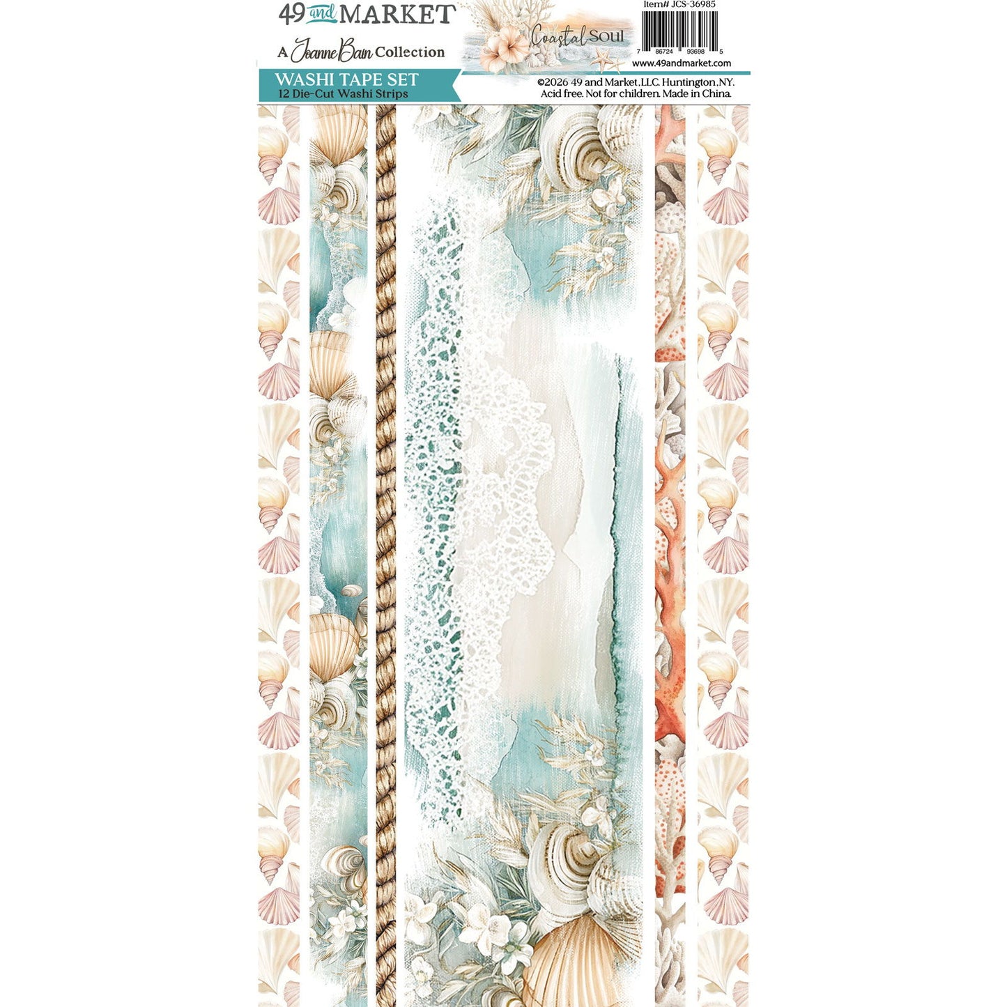 49 And Market Washi Sheets-Coastal Soul