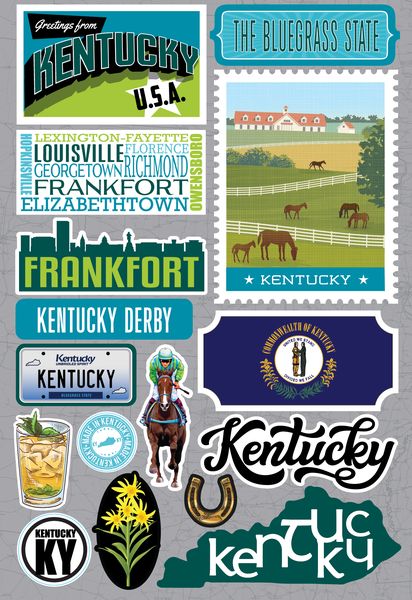 Reminisce Kentucky Jetsetters 3D Stickers 3.0